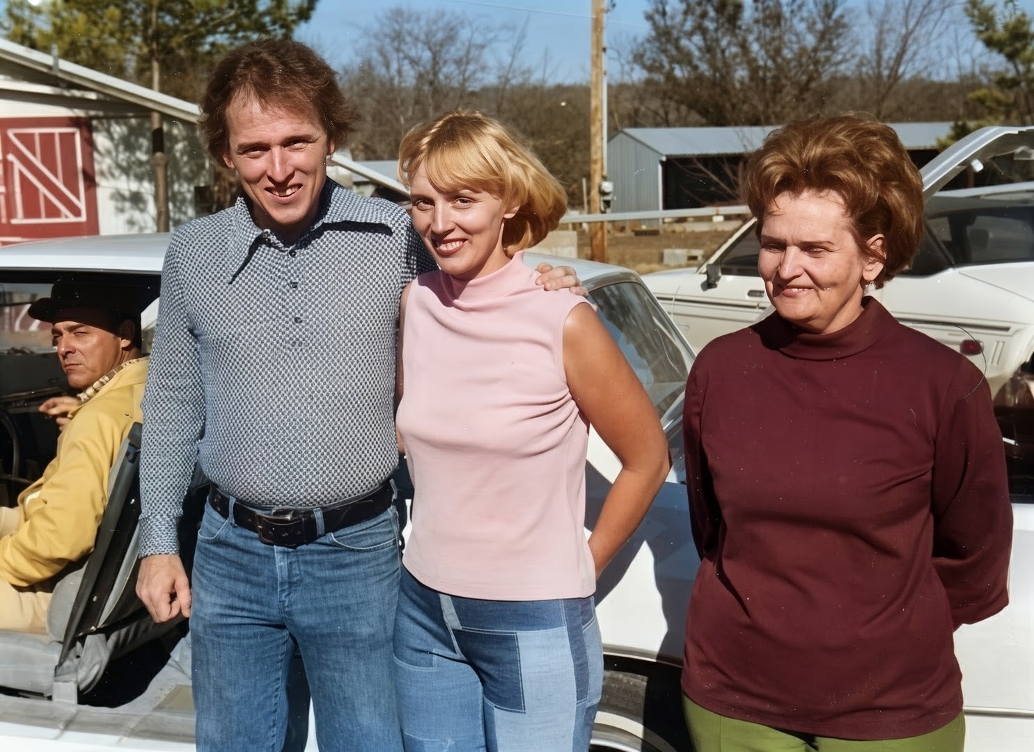 Sharon seated with family