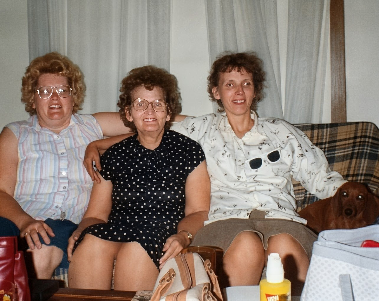 Sharon with family members outdoors