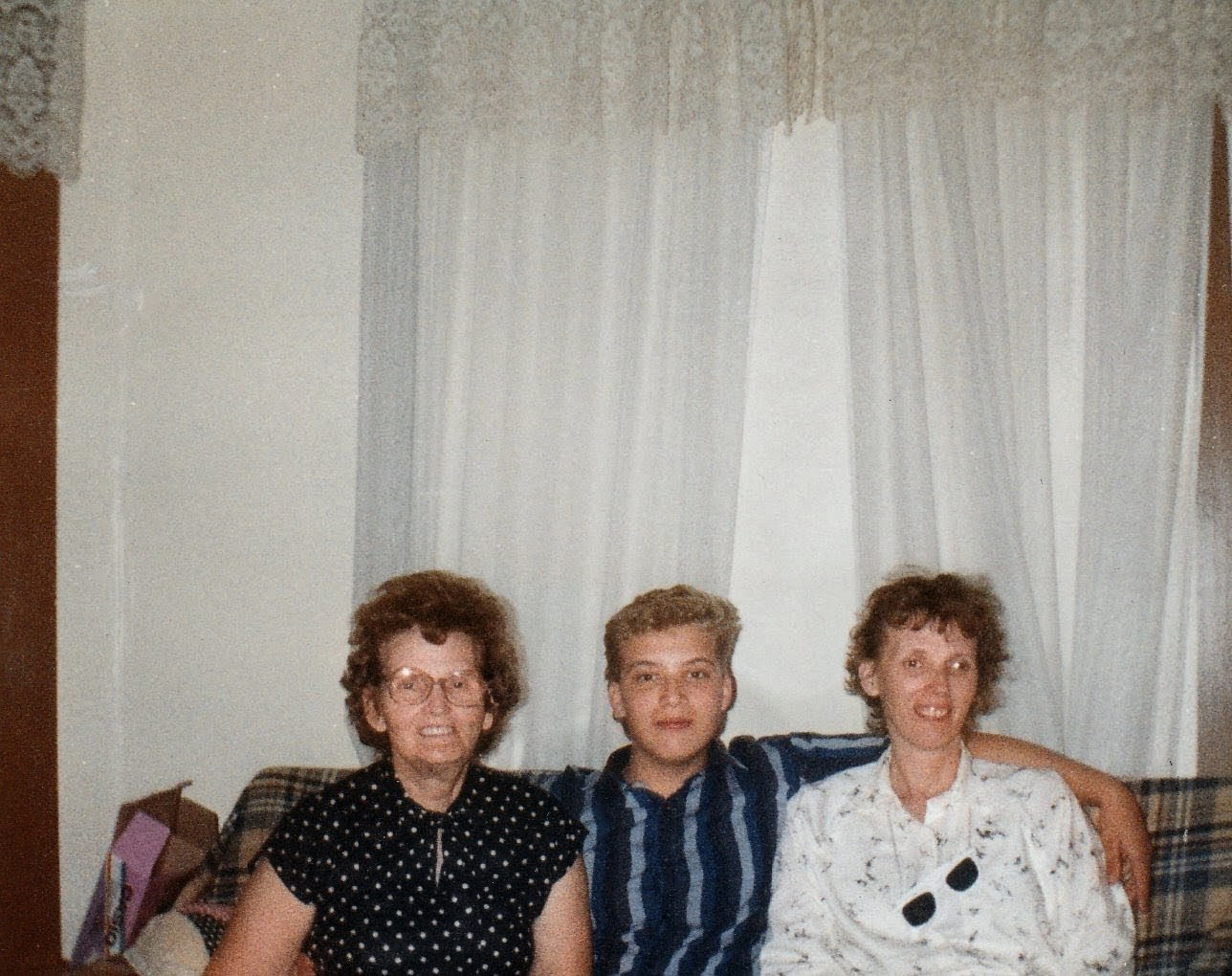 Sharon with her son John around 1990 or 1991