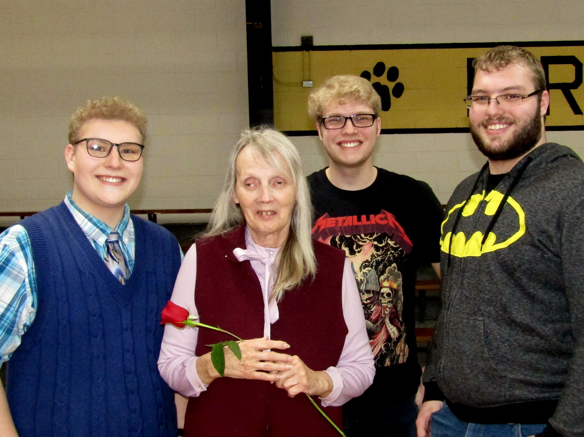 Sharon with her three grandsons