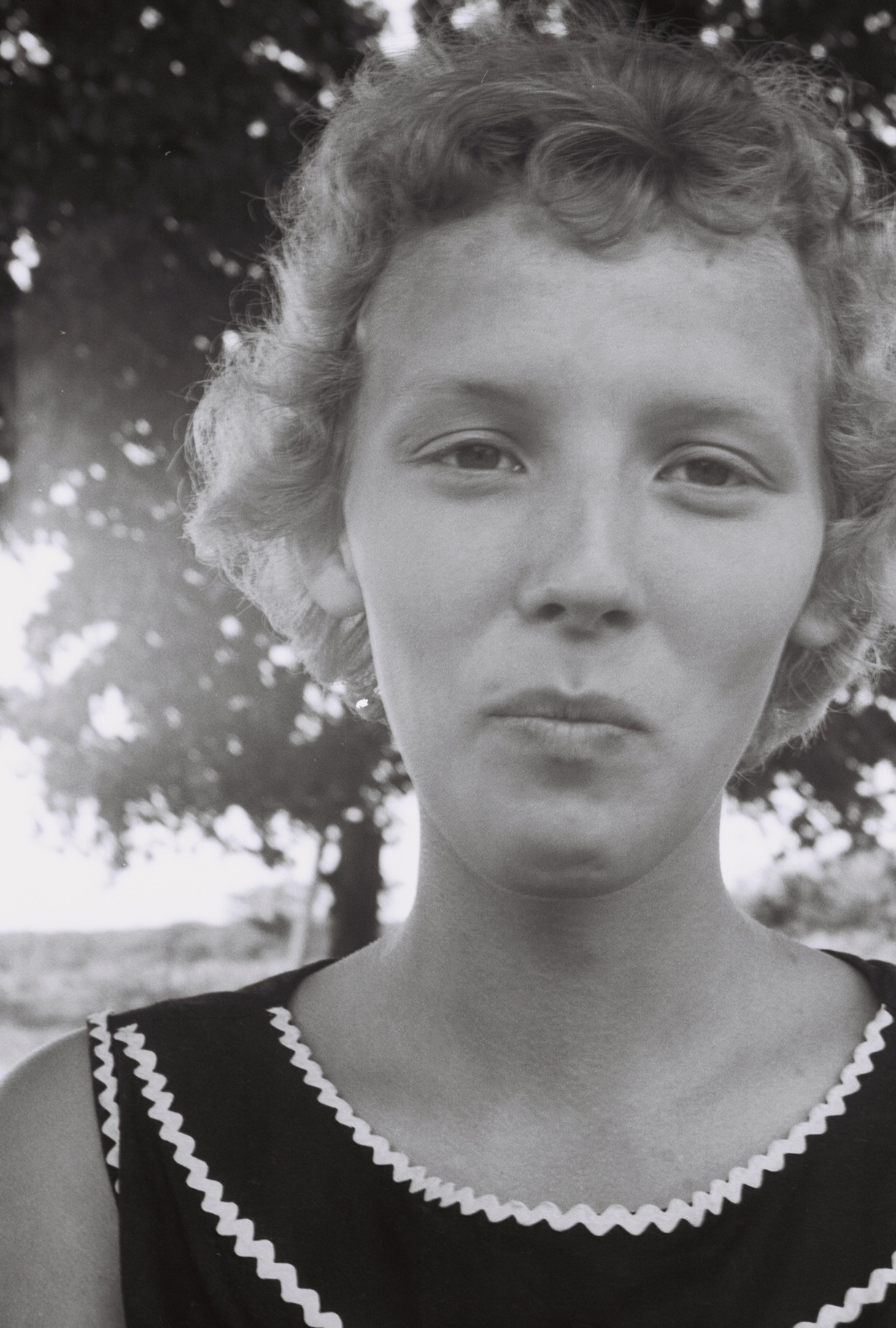 Young Sharon outdoors
